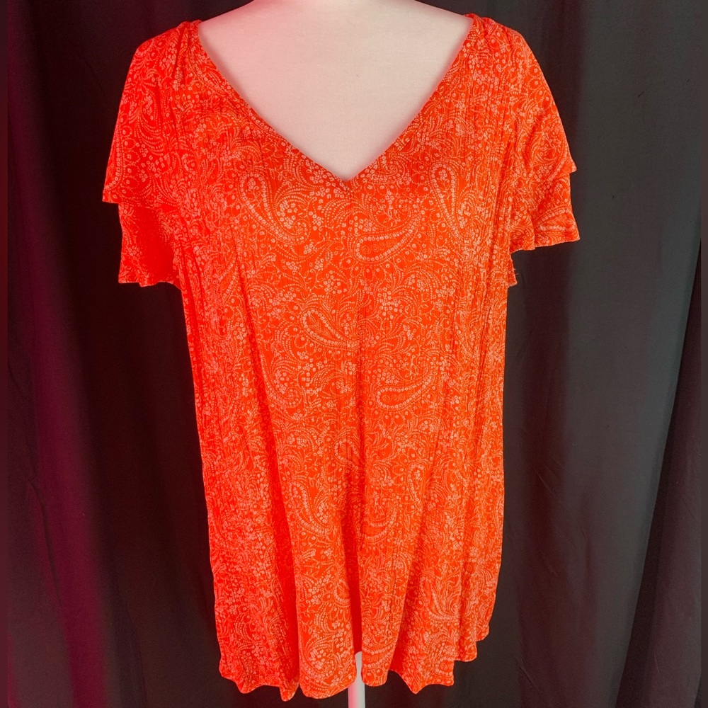 Old Navy orange paisley butterfly sleeve with tags XL